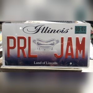 Pearl Jam license plate